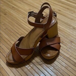 MIA Brown Wedge Sandals